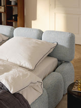 Bom Çift Kişilik Karyola Açık Mavi Bukle