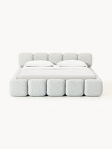 Bom Çift Kişilik Karyola Açık Mavi Bukle