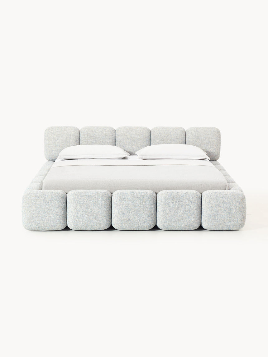 Bom Çift Kişilik Karyola Açık Mavi Bukle