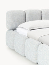 Bom Çift Kişilik Karyola Açık Mavi Bukle