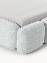 Bom Çift Kişilik Karyola Açık Mavi Bukle