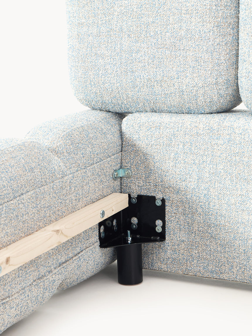 Bom Çift Kişilik Karyola Açık Mavi Bukle