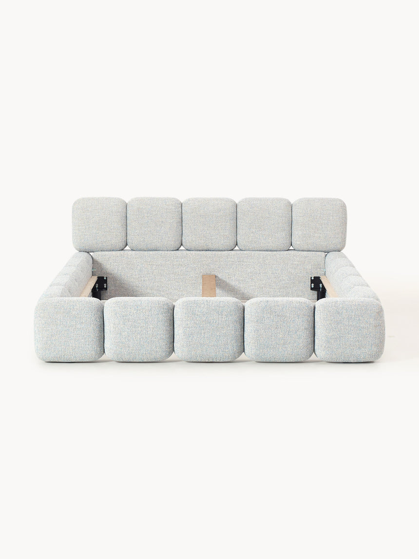 Bom Çift Kişilik Karyola Açık Mavi Bukle