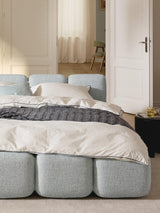 Bom Çift Kişilik Karyola Açık Mavi Bukle