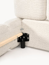 Bom Çift Kişilik Karyola Kırık Beyaz Teddy