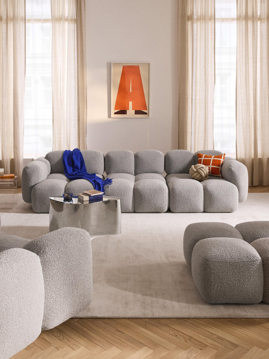 Bom Dörtlü Koltuk Gri Bukle