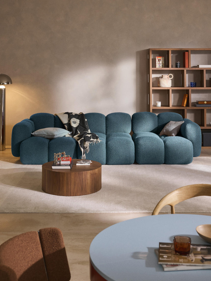 Bom Dörtlü Koltuk Gri Mavi Bukle