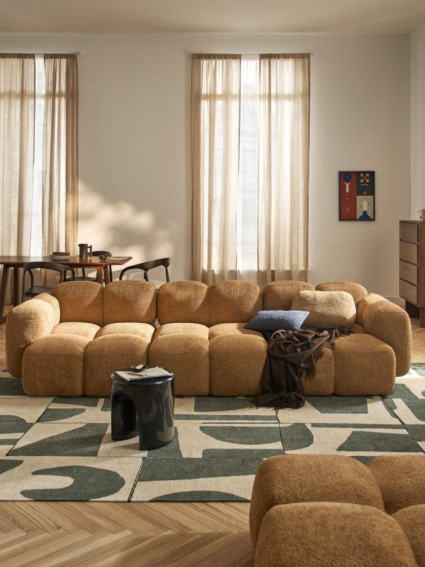 Bom Dörtlü Koltuk Hardal Teddy