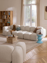 Bom Dörtlü Koltuk Kırık Beyaz Bukle