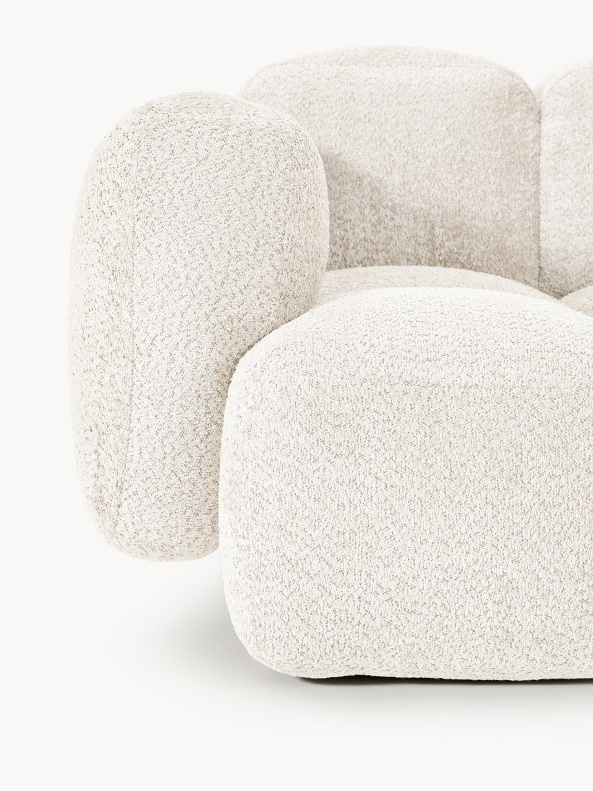 Bom Dörtlü Koltuk Kırık Beyaz Teddy