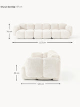 Bom Dörtlü Koltuk Kırık Beyaz Teddy