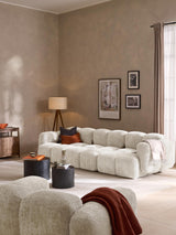 Bom Dörtlü Koltuk Kırık Beyaz Teddy