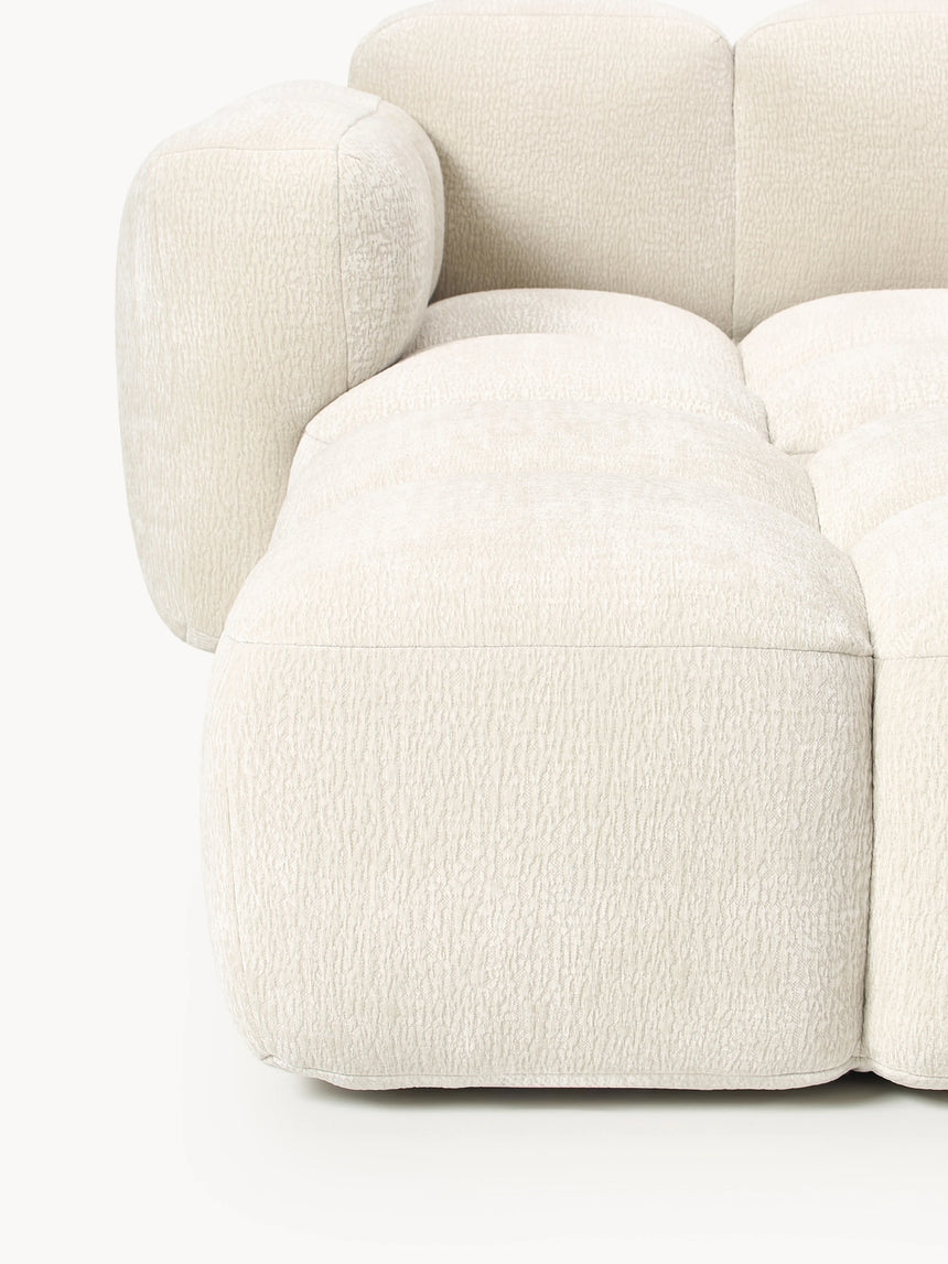 Bom Köşe Koltuk Açık Bej Dokuma Kadife