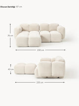 Bom Köşe Koltuk Açık Bej Dokuma Kadife