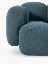 Bom Köşe Koltuk Gri Mavi Bukle