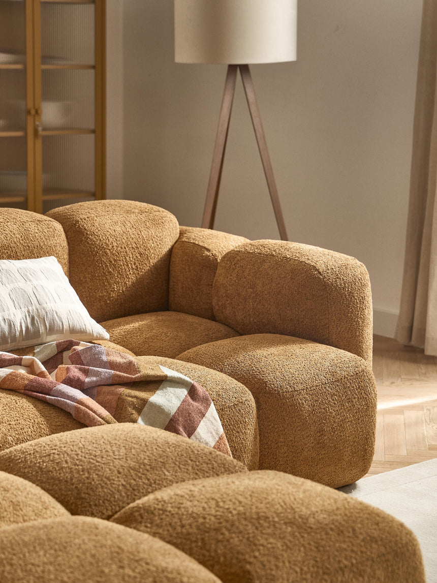 Bom Köşe Koltuk Hardal Teddy