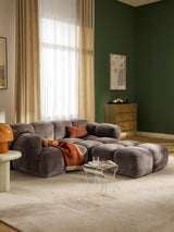 Bom Köşe Koltuk Kahve Dokuma Kadife