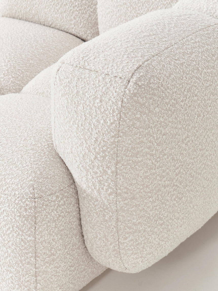 Bom Köşe Koltuk Kırık Beyaz Bukle