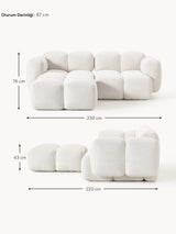 Bom Köşe Koltuk Kırık Beyaz Bukle