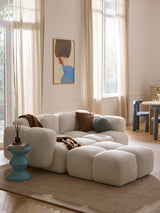 Bom Köşe Koltuk Kırık Beyaz Bukle