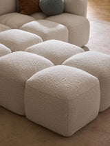 Bom Köşe Koltuk Kırık Beyaz Bukle