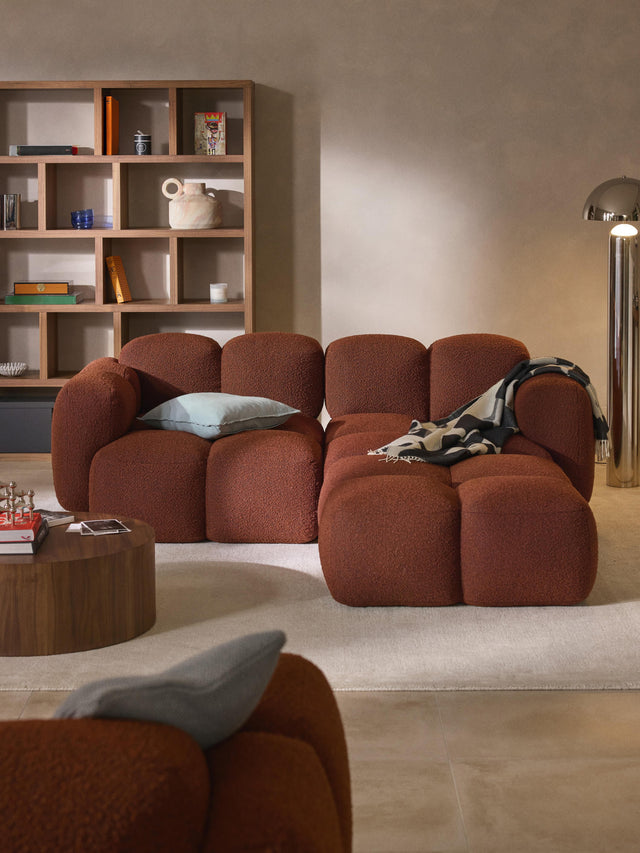 Bom Köşe Koltuk Terakota Bukle