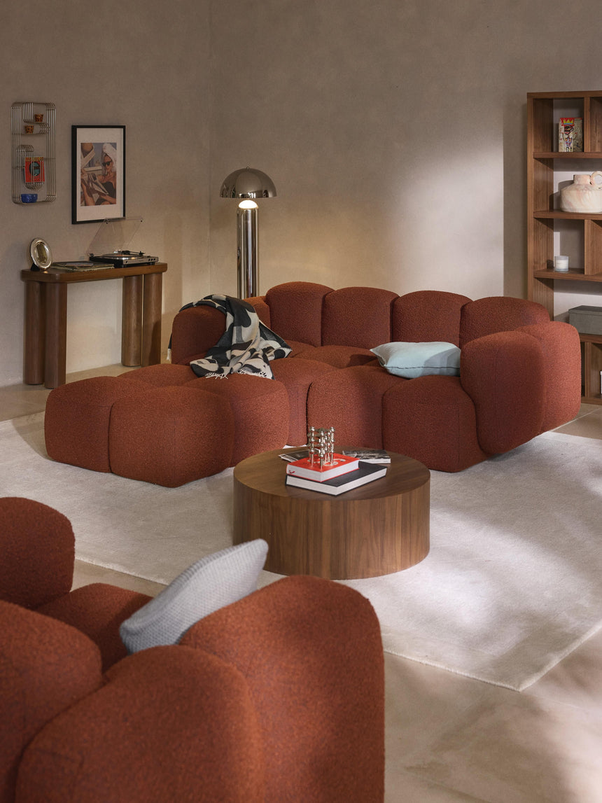 Bom Köşe Koltuk Terakota Bukle