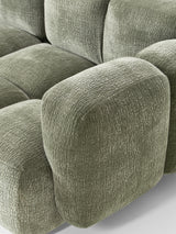 Bom Köşe Koltuk Yeşil Dokuma Kadife