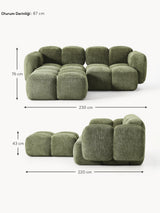 Bom Köşe Koltuk Yeşil Teddy