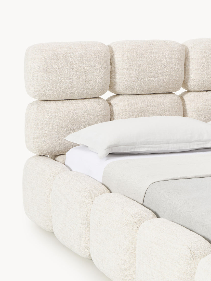 Bom Plus Çift Kişilik Karyola Açık Bej Bukle