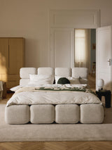 Bom Plus Çift Kişilik Karyola Açık Bej Bukle