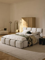 Bom Plus Çift Kişilik Karyola Açık Bej Bukle