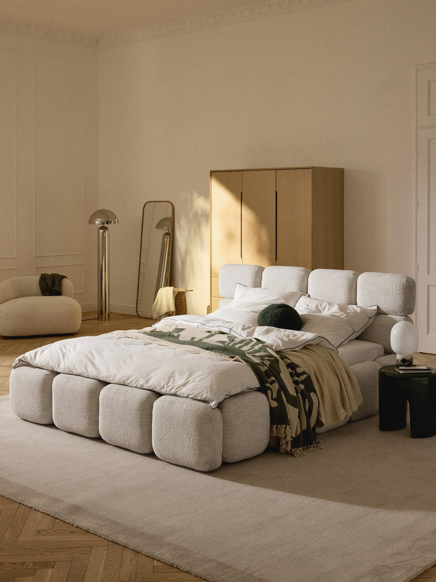 Bom Plus Çift Kişilik Karyola Açık Bej Bukle