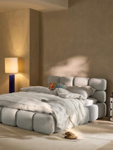 Bom Plus Çift Kişilik Karyola Açık Mavi Bukle