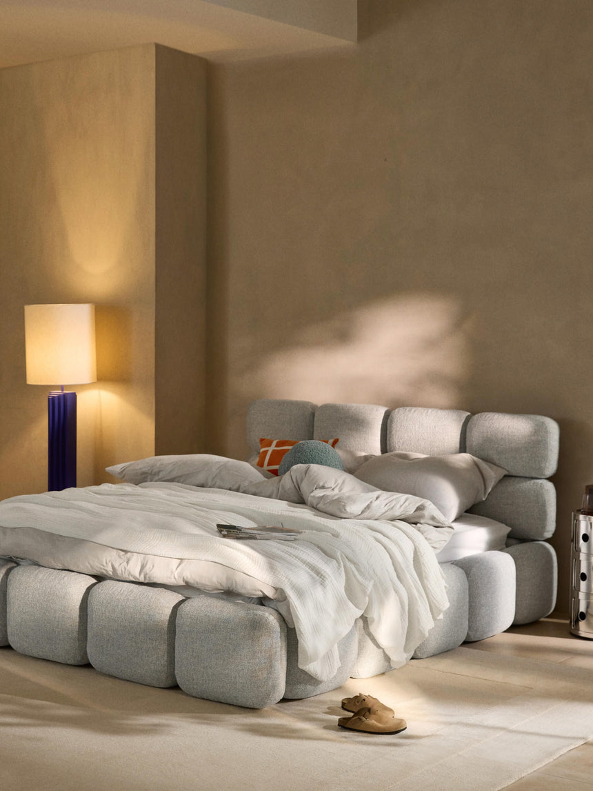 Bom Plus Çift Kişilik Karyola Açık Mavi Bukle