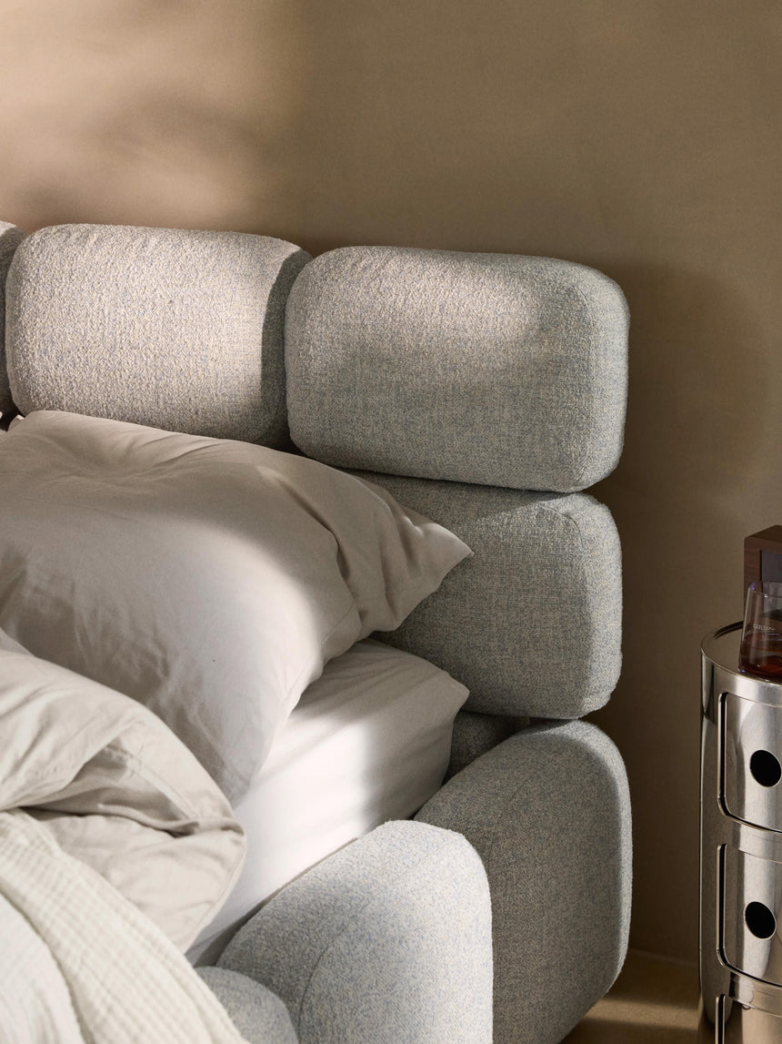 Bom Plus Çift Kişilik Karyola Açık Mavi Bukle