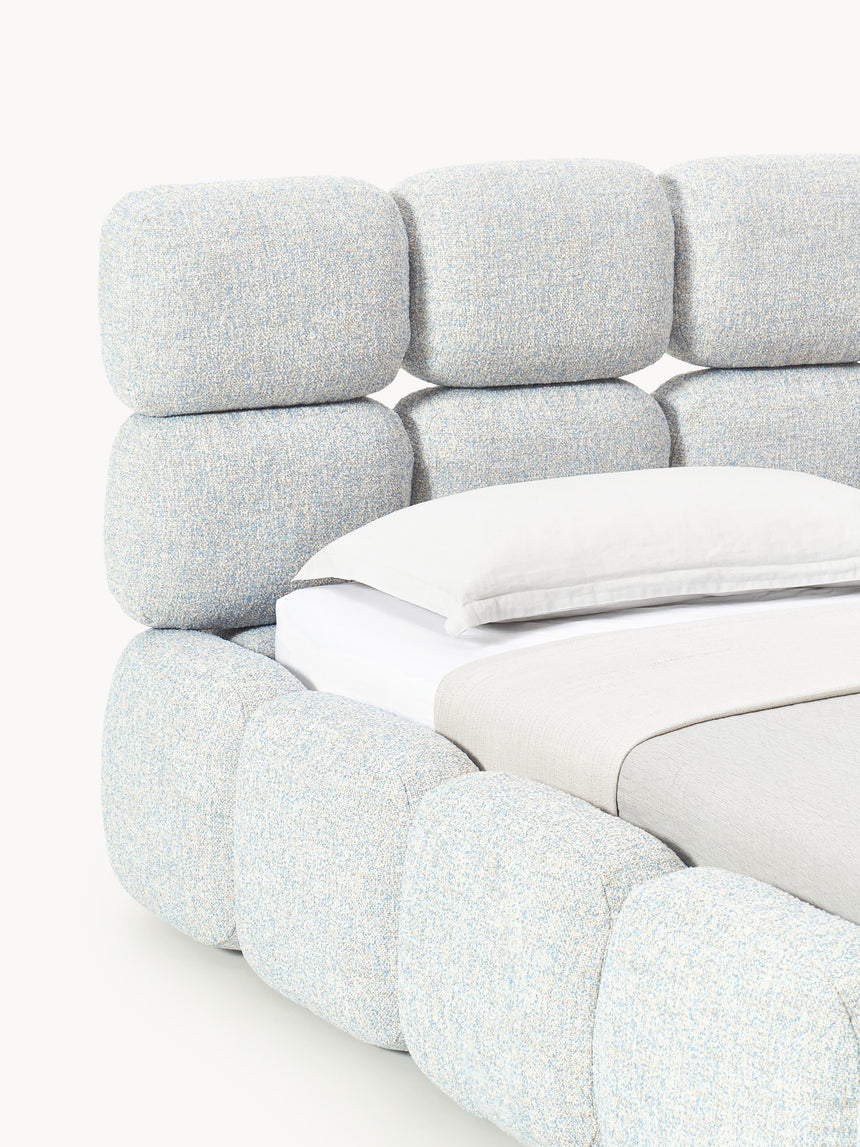 Bom Plus Çift Kişilik Karyola Açık Mavi Bukle