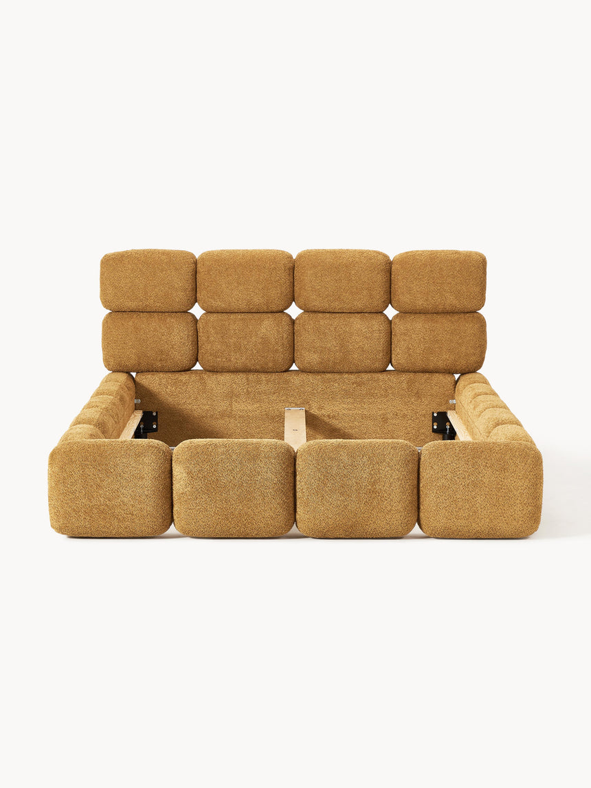 Bom Plus Çift Kişilik Karyola Hardal Teddy