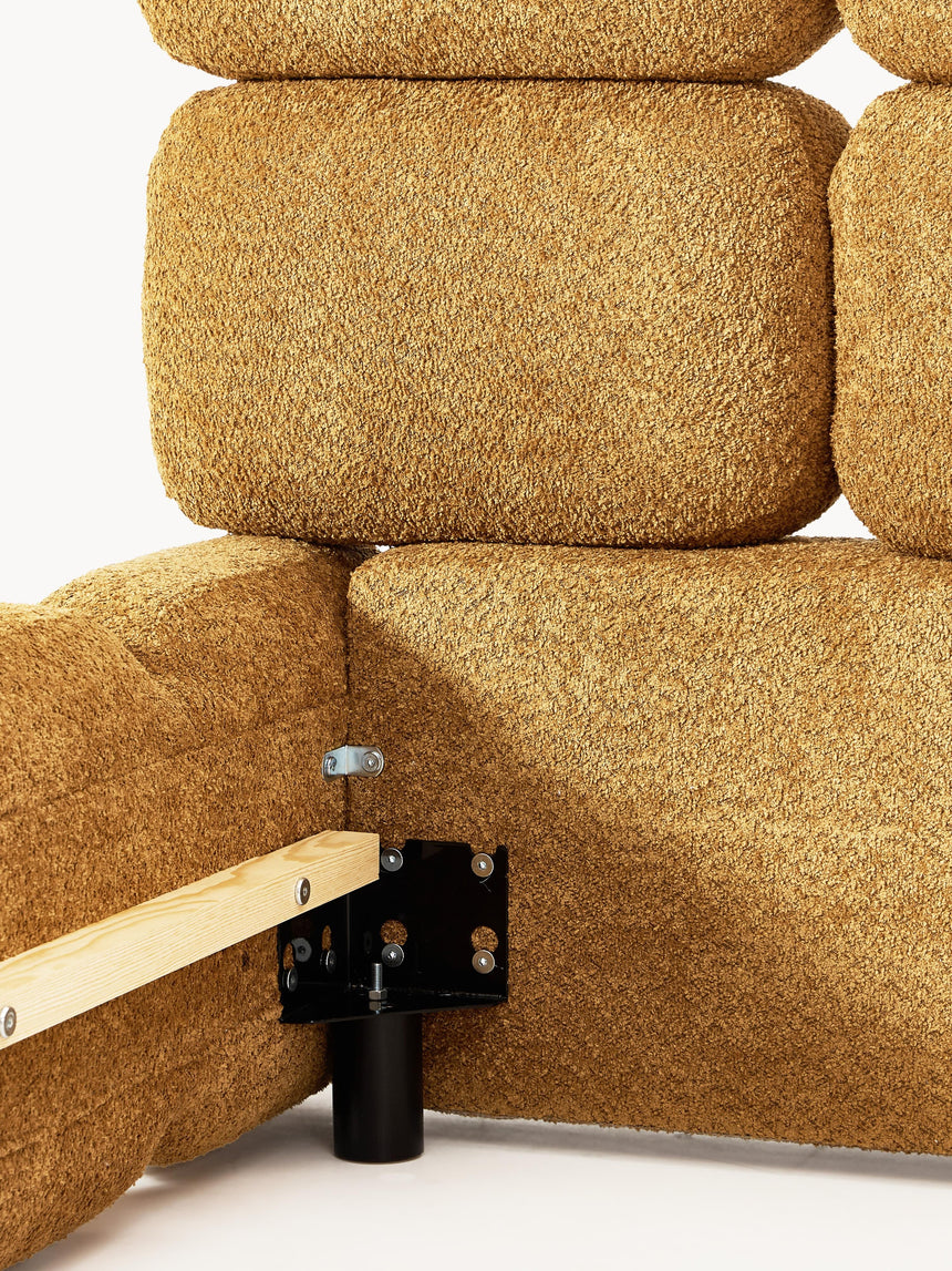 Bom Plus Çift Kişilik Karyola Hardal Teddy