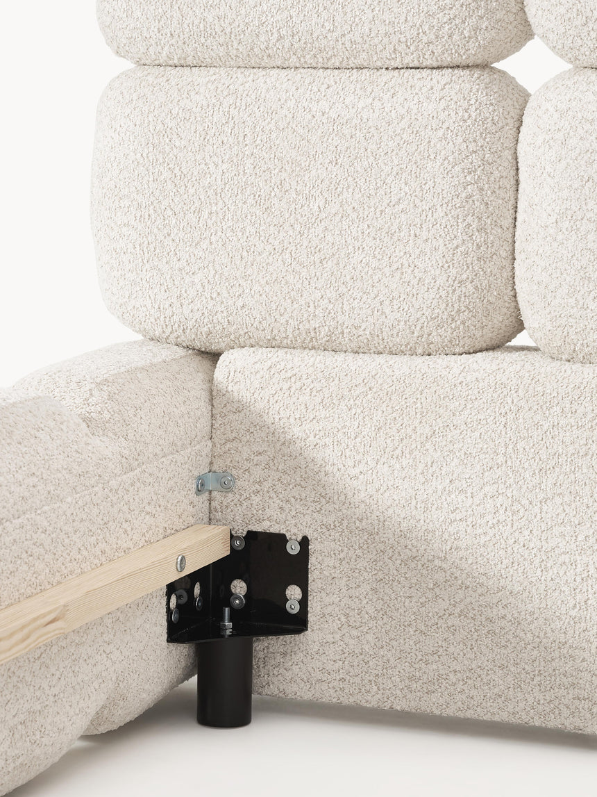 Bom Plus Çift Kişilik Karyola Kırık Beyaz Teddy