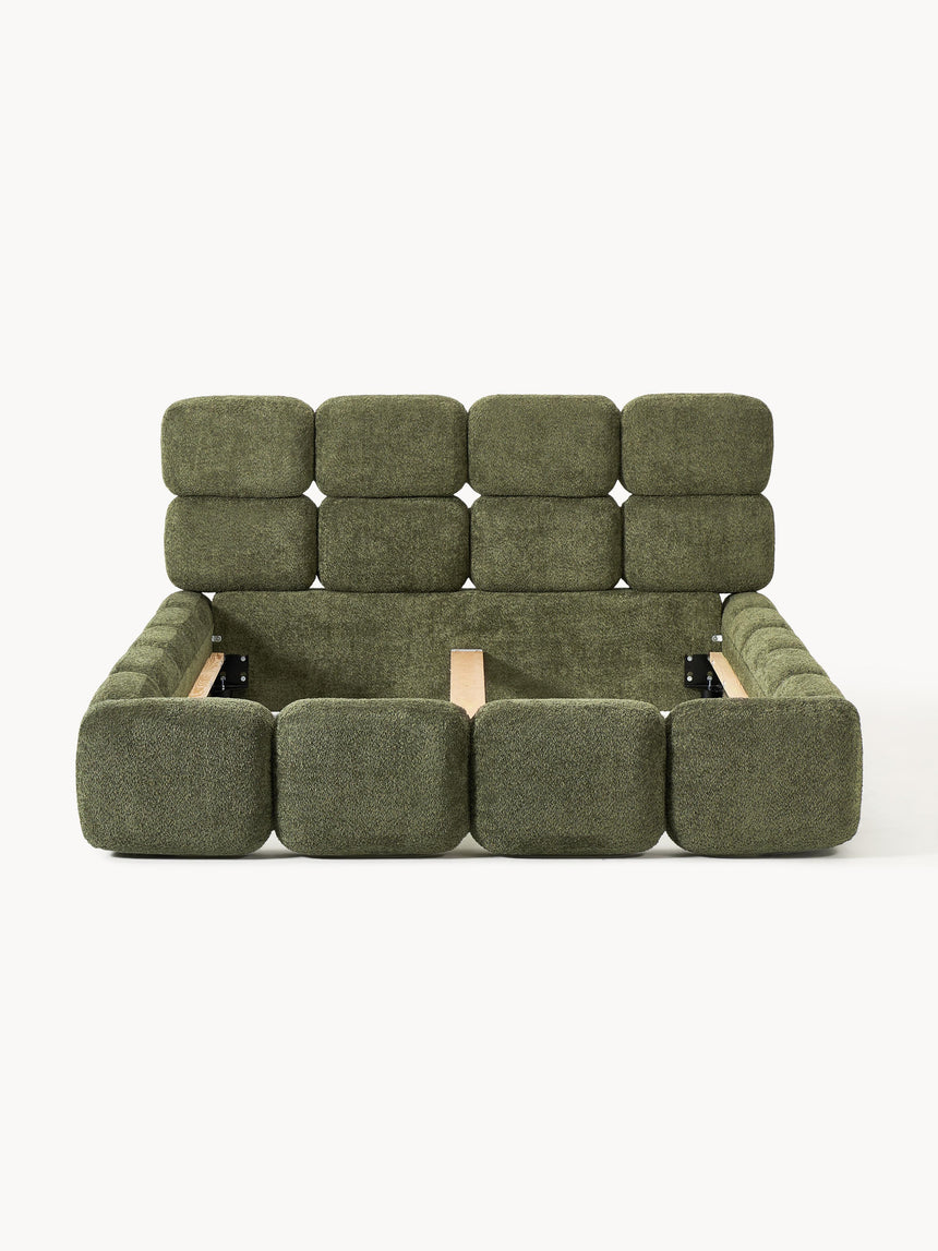 Bom Plus Çift Kişilik Karyola Yeşil Teddy