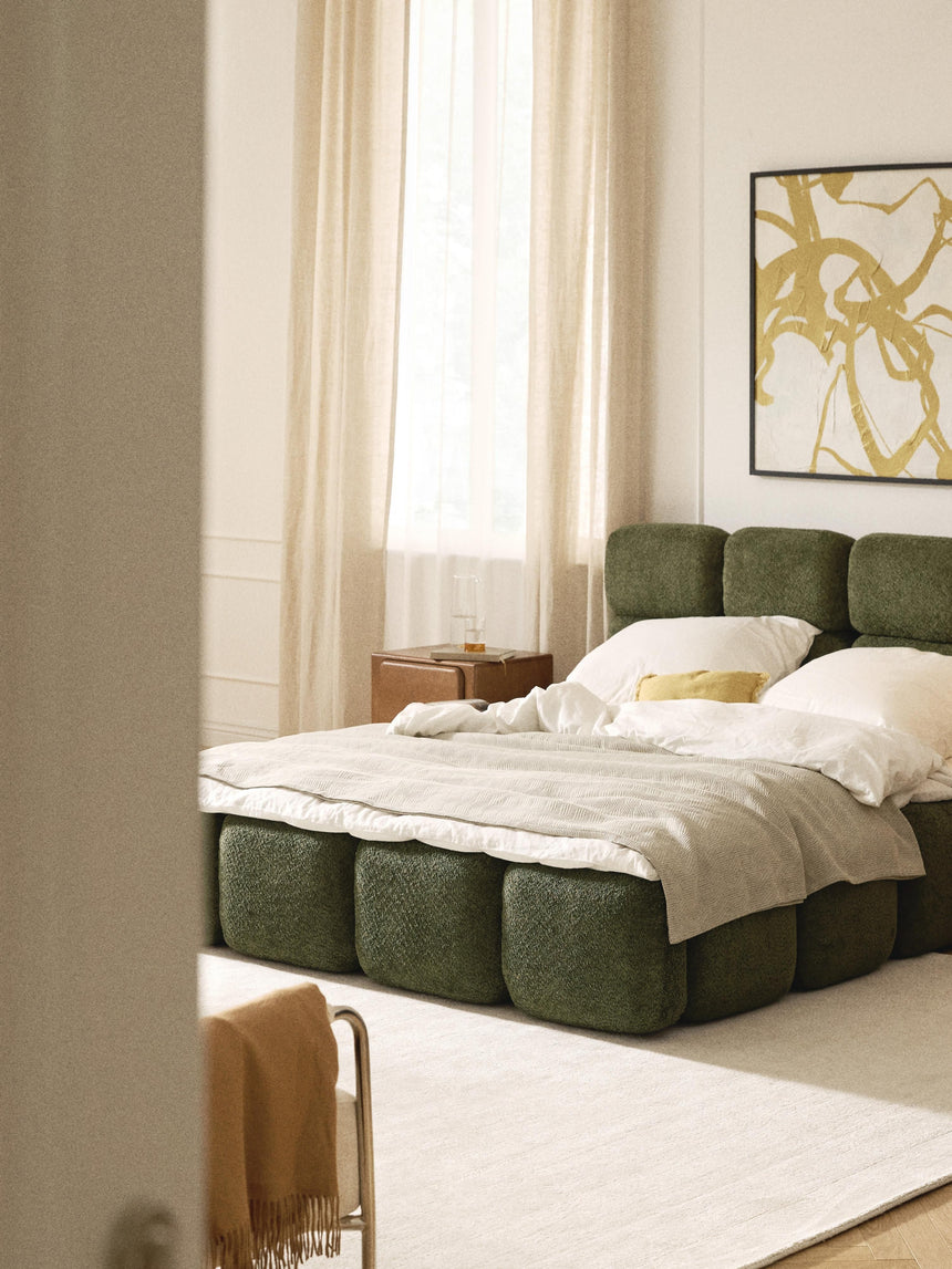 Bom Plus Çift Kişilik Karyola Yeşil Teddy