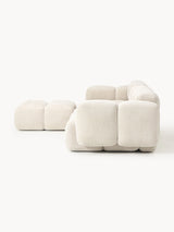 Bom Plus Köşe Koltuk Açık Bej Dokuma Kadife