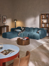 Bom Plus Köşe Koltuk Gri Mavi Bukle