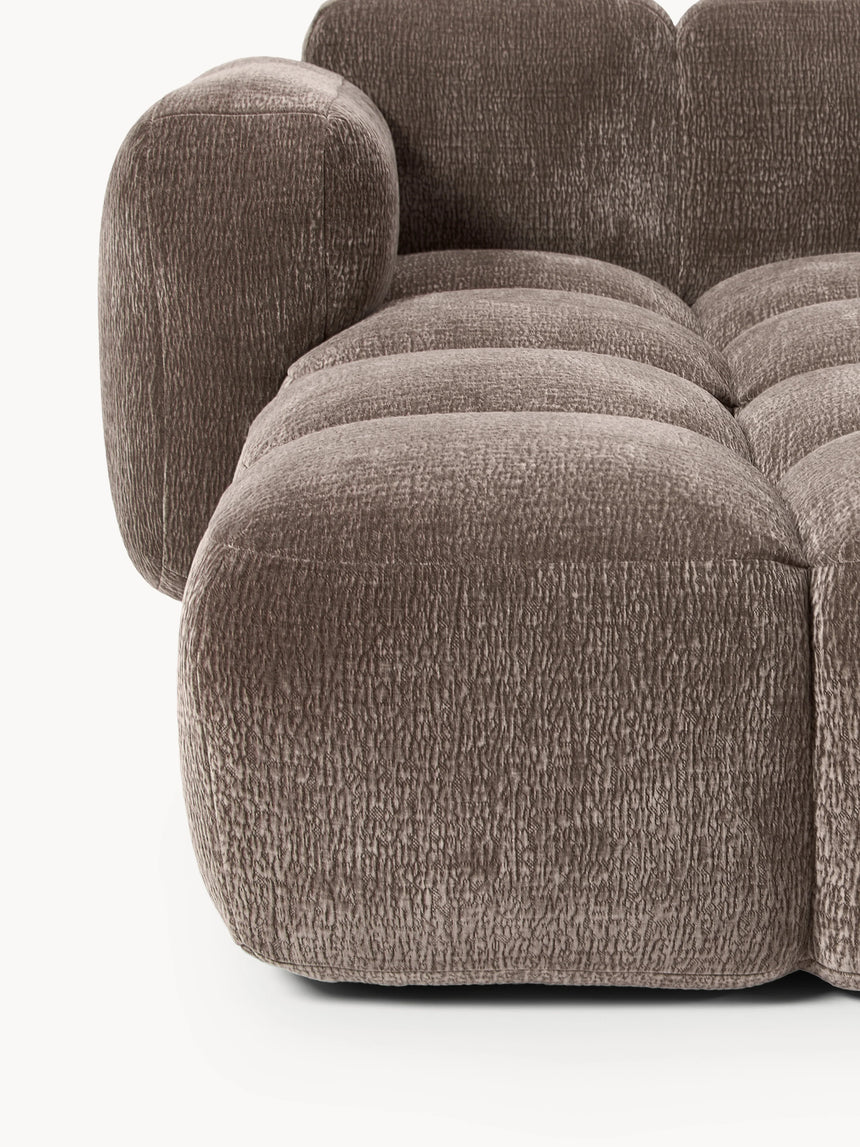 Bom Plus Köşe Koltuk Kahve Dokuma Kadife