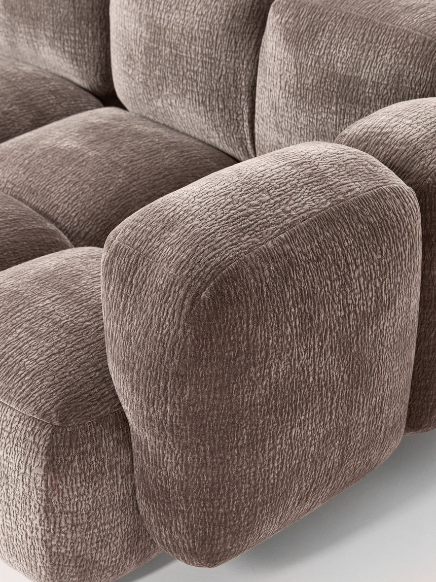 Bom Plus Köşe Koltuk Kahve Dokuma Kadife