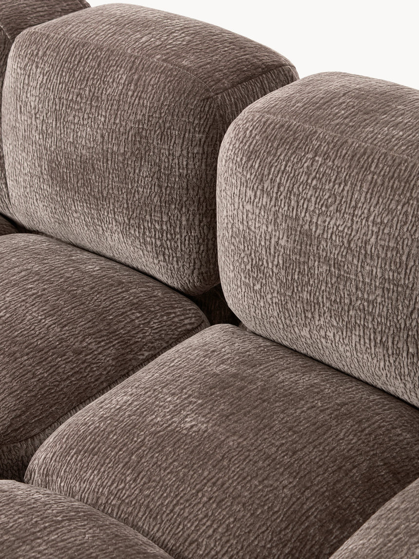 Bom Plus Köşe Koltuk Kahve Dokuma Kadife