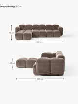 Bom Plus Köşe Koltuk Kahve Dokuma Kadife