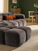 Bom Plus Köşe Koltuk Kahve Dokuma Kadife