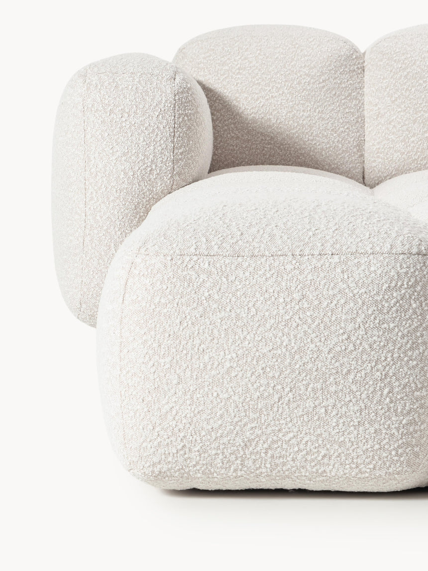 Bom Plus Köşe Koltuk Kırık Beyaz Bukle